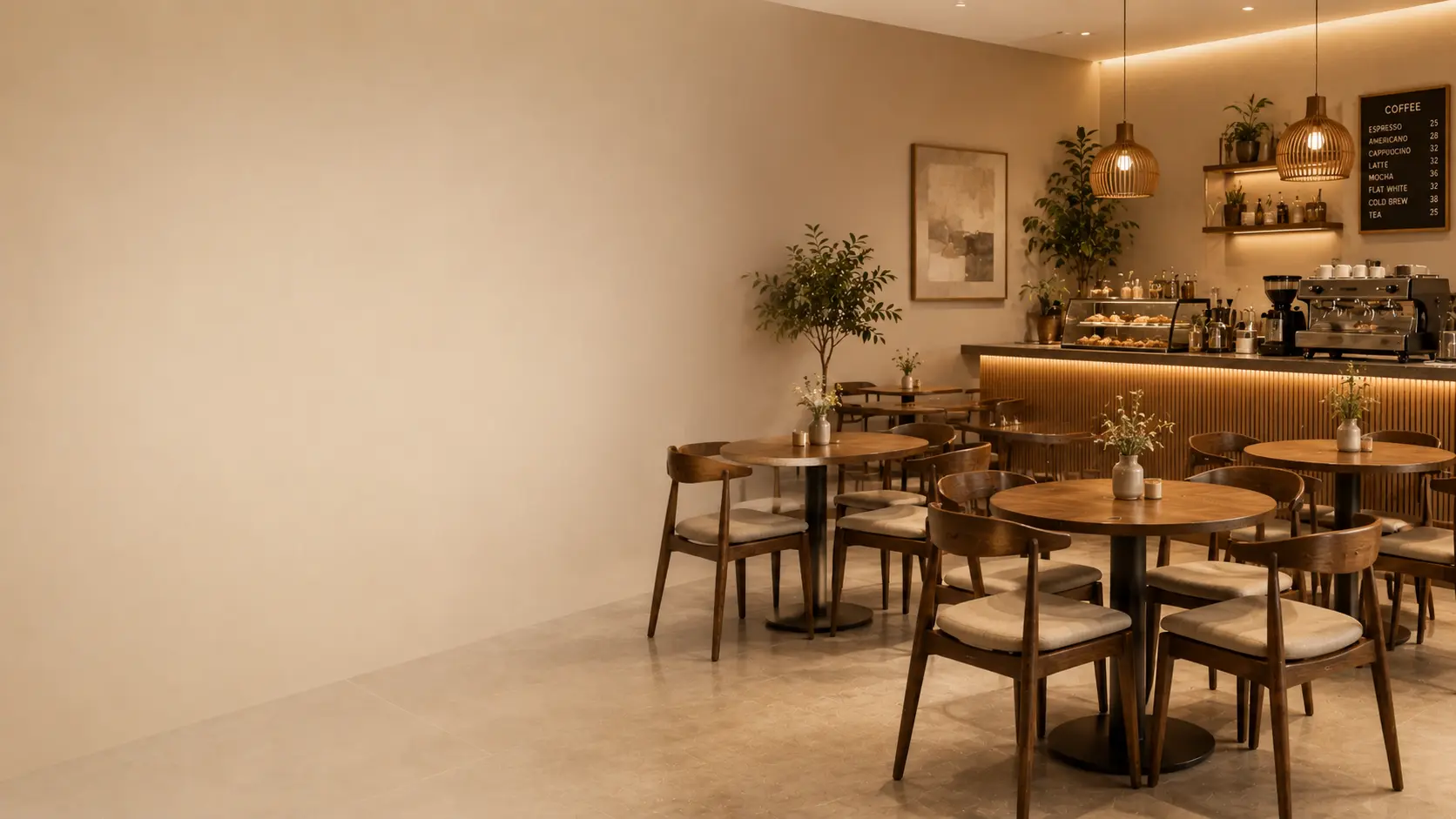 Furniture cafe premium untuk interior coffee shop modern