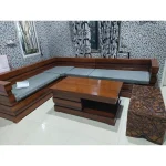 Kursi Tamu Box Sudut Minimalis Kayu Jati Perhutani | Sofa Tamu Jepara Premium
