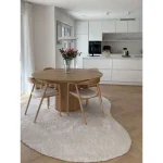 Meja Makan Bundar Salur Kayu Jati Jepara | Minimalis Modern - Gambar 2