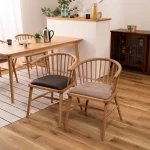 Meja Makan Minimalis Modern Japandi Style Kayu Jati Jepara - Gambar 2