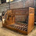 tempat tidur tingkat kayu jati