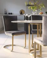 meja makan minimalis stainless
