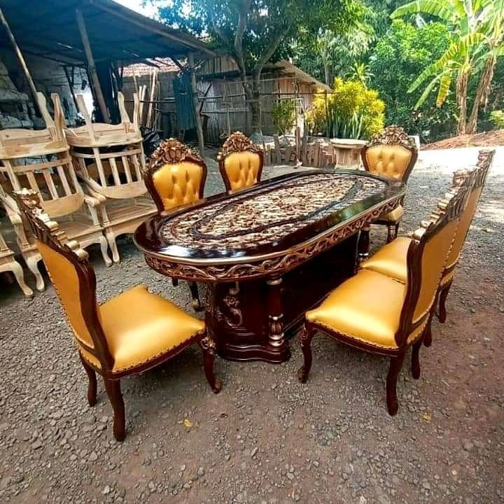 meja makan ukir minimalis 6 kursi meja makan ukir minimalis 6 kursi