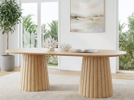 Aruna Meja Makan Oval Minimalis