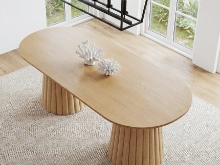 Aruna Meja Makan Oval Minimalis