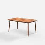 Kirana Meja Makan Cafe Modern Kayu Jati