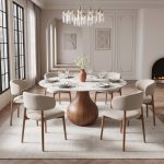Aurelia Meja Makan Modern Kayu Jati