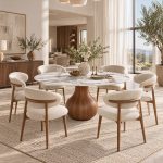 Aurelia Meja Makan Modern Kayu Jati