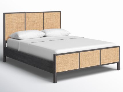 Paramitha Dipan Minimalis Kayu Jati Solid Kombinasi Rotan