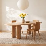 Senara, meja makan minimalis, meja makan kayu jati, meja makan 80x80, meja makan natural, meja makan cozy, meja makan minimalis modern, meja makan Japandi, meja makan kecil, meja makan elegan, furnitur kayu jati, furniture minimalis, ruang makan minimalis, Fahana Jati Furniture