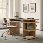 Rekha Meja Kerja dan Kantor Minimalis Modern Kayu Jati