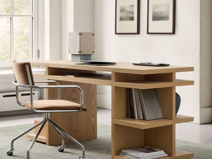 Rekha Meja Kerja dan Kantor Minimalis Modern Kayu Jati