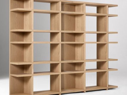 Baskara Rak Buku Minimalis Kayu Jati